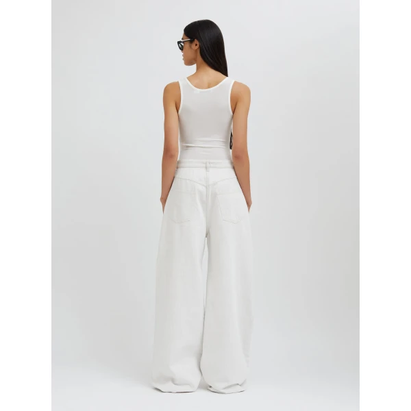 Christopher Esber Sonora Tank Bodysuit in White | Bodysuit | Coveti