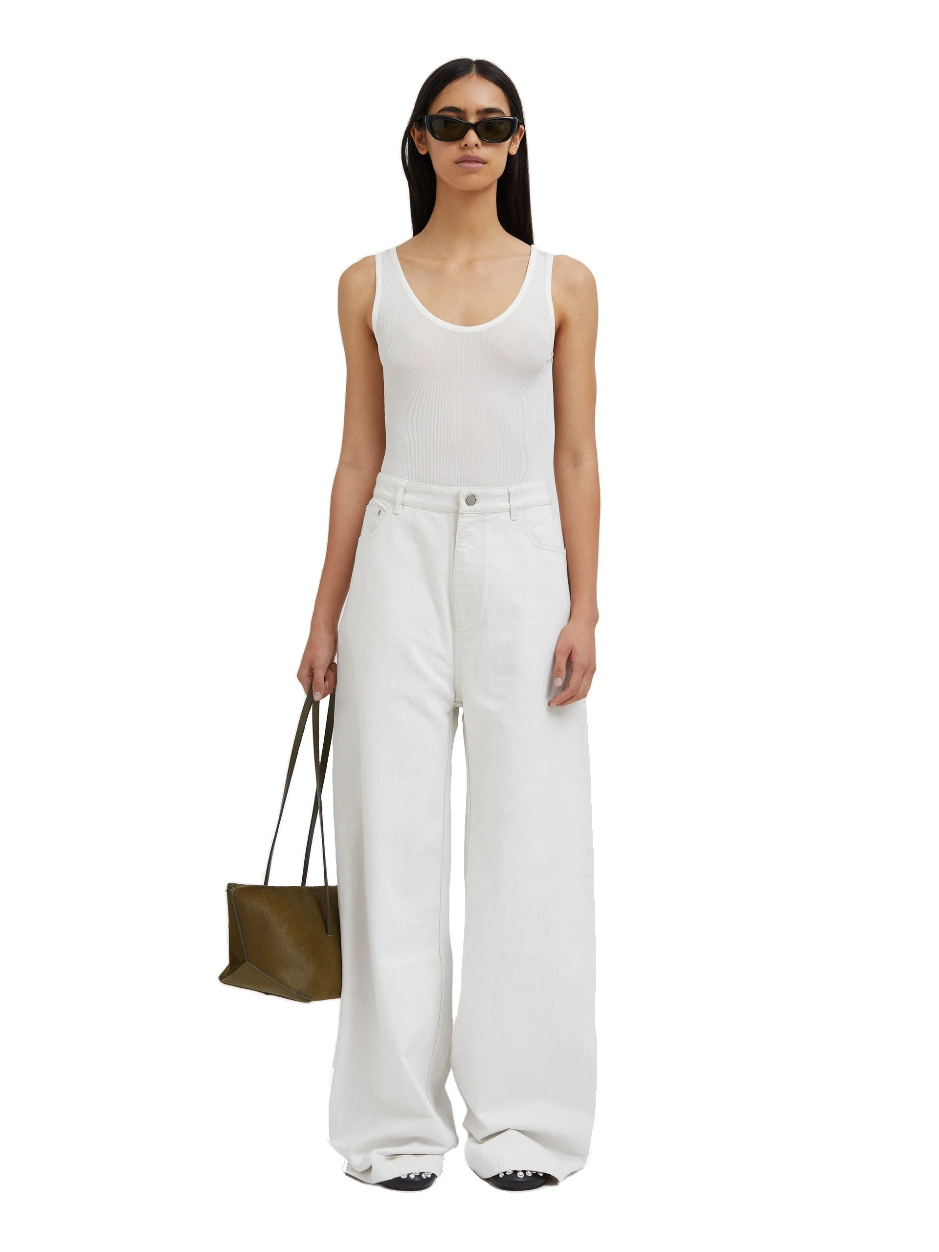 Christopher Esber Sonora Tank Bodysuit in White Christopher Esber Sonora Tank Bodysuit in White | Bodysuit | Coveti