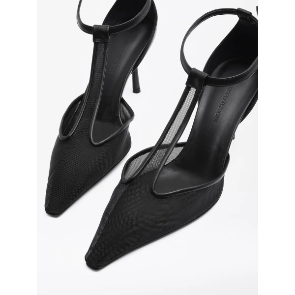 Christopher Esber T-Bar Vapour Heel in Black | Heels | Coveti