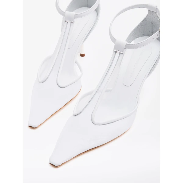 Christopher Esber T-Bar Vapour Heel in White | Heels | Coveti