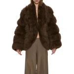 Christopher Esber Tabatha Jacket in Chocolate | Jackets | Coveti