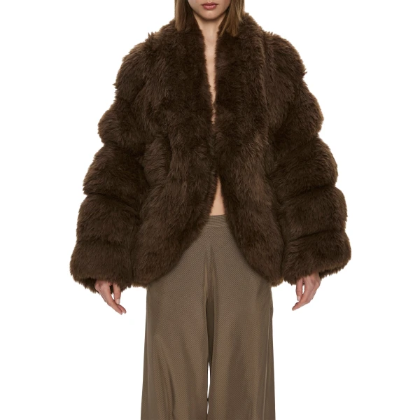 Christopher Esber Tabatha Jacket in Chocolate | Jackets | Coveti