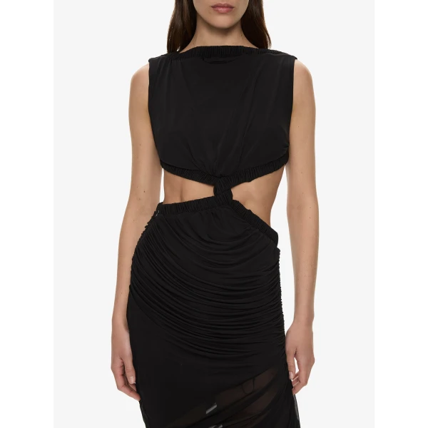 Christopher Esber Theia Separation Dress in Black | Maxi Dresses | Coveti