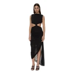 Christopher Esber Theia Separation Dress in Black | Maxi Dresses | Coveti