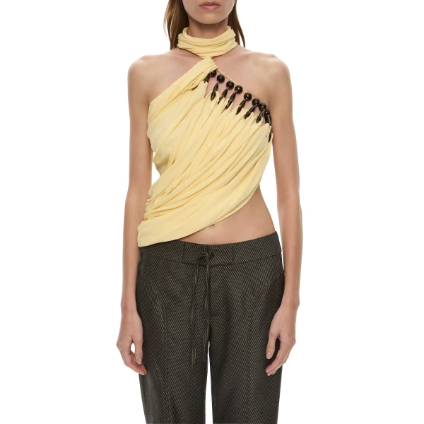 Tortoise Droplet Halter Top in Butter