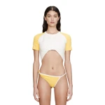 Christopher Esber Tucked Ringer Jersey Tee in Zest White | T-shirts | Coveti