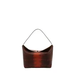 Christopher Esber Turnlock Lizard Shoulder Bag in Lizard Brown | Shoulder & Crossbody Bags | Coveti