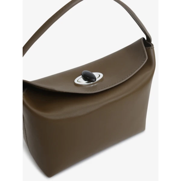 Christopher Esber Turnlock Mini Bag in Khaki | Mini Bags | Coveti
