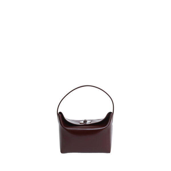 Turnlock Polished Mini Bag in Barolo