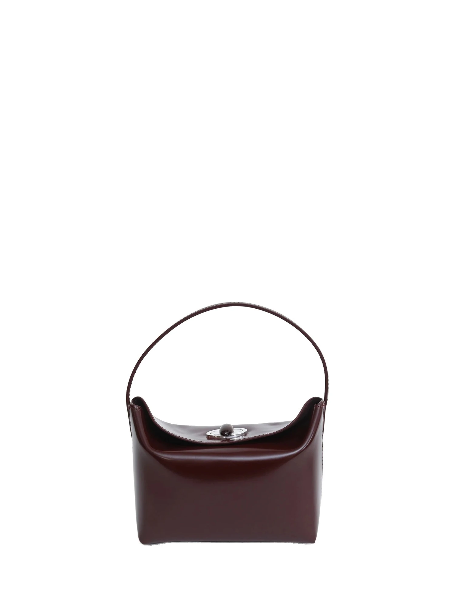 Christopher Esber Turnlock Polished Mini Bag in Barolo Christopher Esber Turnlock Polished Mini Bag in Barolo | Mini Bags | Coveti