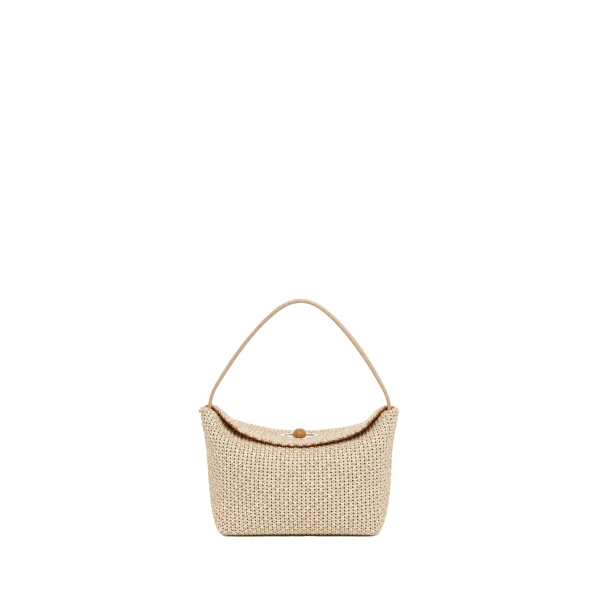 Christopher Esber Turnlock Raffia Mini Bag in Natural | Mini Bags | Coveti