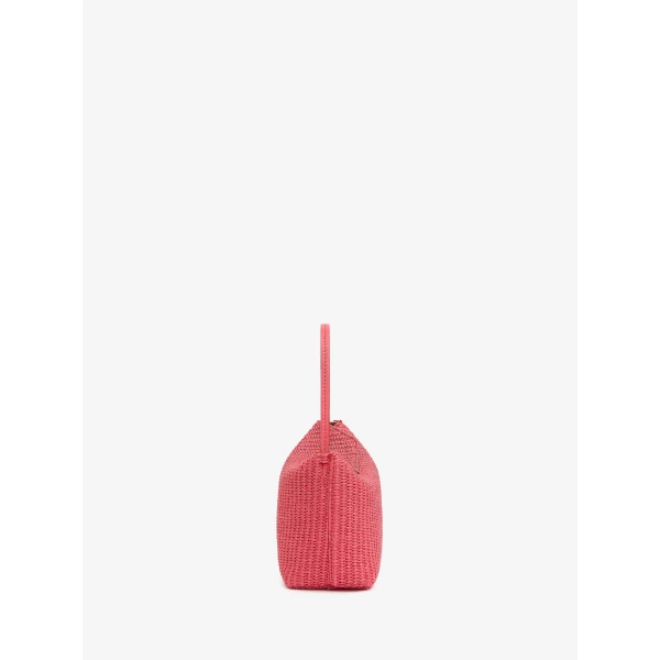 Christopher Esber Turnlock Raffia Mini Bag in Watermelon | Mini Bags | Coveti