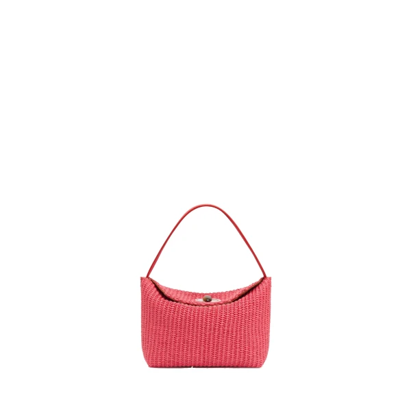 Turnlock Raffia Mini Bag in Watermelon