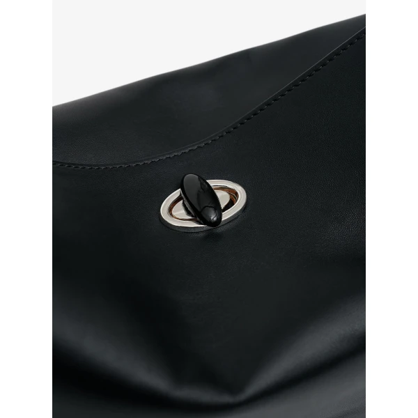 Christopher Esber Turnlock Shoulder Bag in Black | Shoulder & Crossbody Bags | Coveti
