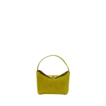 Christopher Esber Turnlock Suede Mini Bag in Chartreuse | Mini Bags | Coveti