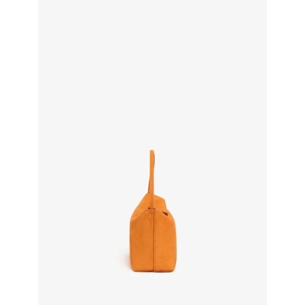 Christopher Esber Turnlock Suede Mini Bag in Orange | Mini Bags | Coveti