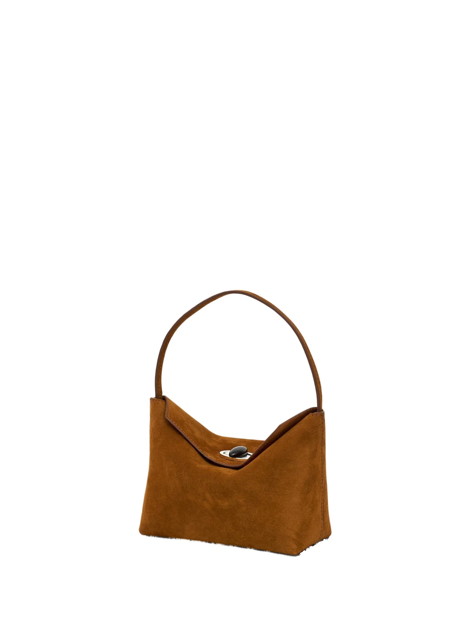 Christopher Esber Turnlock Suede Mini Bag in Russet Christopher Esber Turnlock Suede Mini Bag in Russet | Mini Bags | Coveti