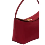 Christopher Esber Turnlock Suede Mini Bag in Wine | Mini Bags | Coveti