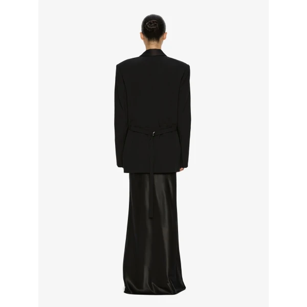 Christopher Esber Tuxedo Contrast Wool Blazer in Black | Blazers | Coveti