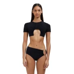 Christopher Esber U Prong Tee in Black | Bikini | Coveti