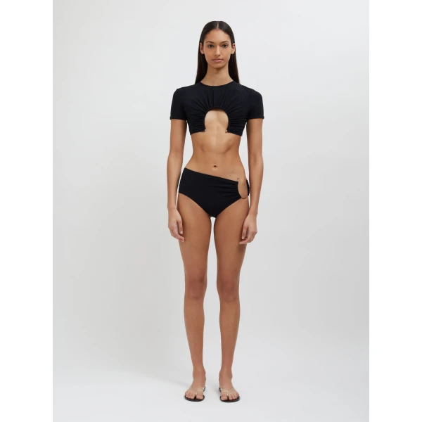 Christopher Esber U Prong Tee in Black | Bikini | Coveti