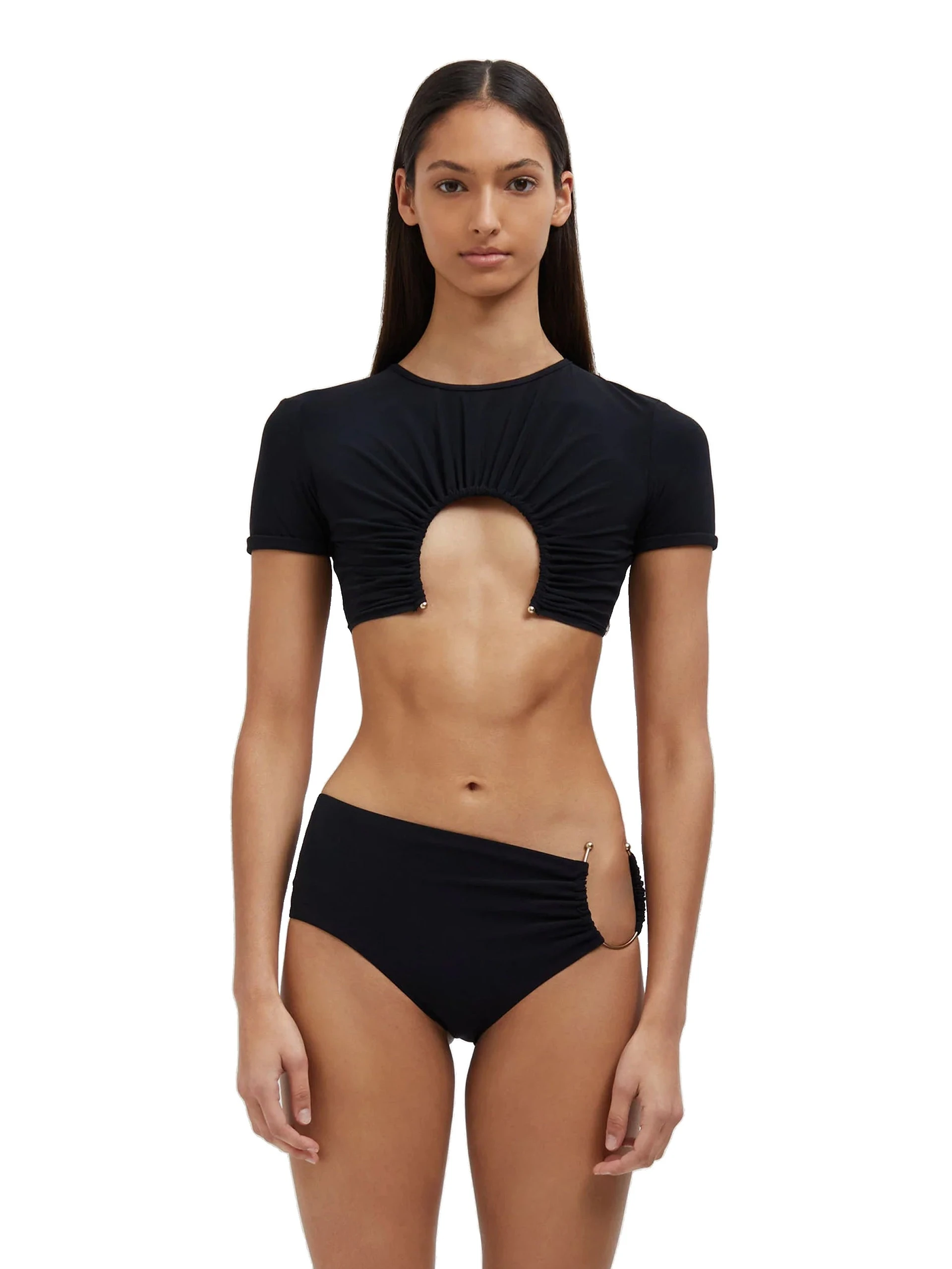 Christopher Esber U Prong Tee in Black Christopher Esber U Prong Tee in Black | Bikini | Coveti