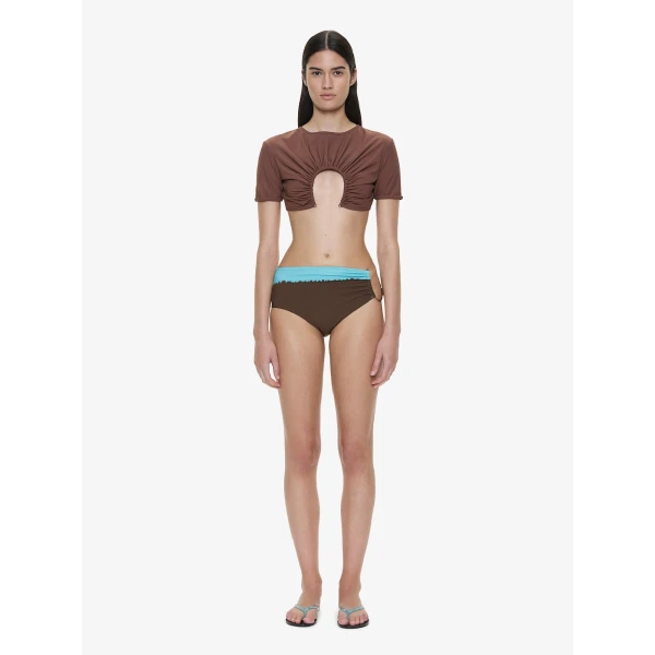 Christopher Esber U Prong Tee in Husk Brown | Bikini | Coveti