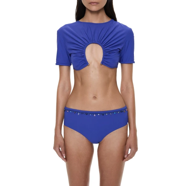 U Prong Tee in Indigo