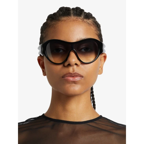 Christopher Esber Uma 98 Sunglasses in Beluga | Sunglasses | Coveti