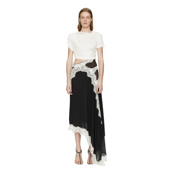 Verve Twisted Tee Dress in Black White