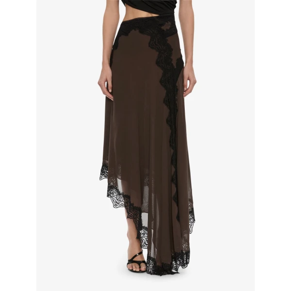 Christopher Esber Verve Twisted Tee Dress in Husk Black | Midi Dresses | Coveti