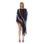 Christopher Esber Vin Panelled Picot Silk Drape Dress in Powder Blue Plum | Dresses | Coveti