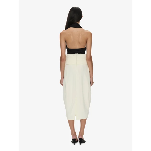 Christopher Esber Virelle Cocoon Skirt in Cream | Skirts | Coveti