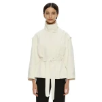 Christopher Esber Virelle Parapet Drift Jacket in Cream | Jackets | Coveti