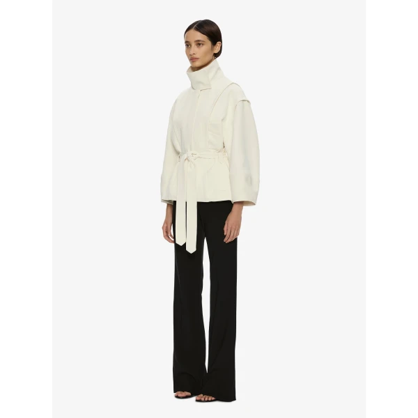Christopher Esber Virelle Parapet Drift Jacket in Cream | Jackets | Coveti