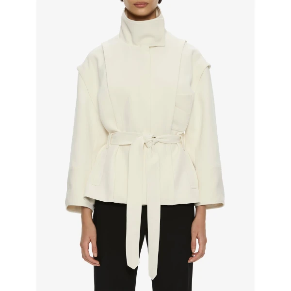 Christopher Esber Virelle Parapet Drift Jacket in Cream | Jackets | Coveti
