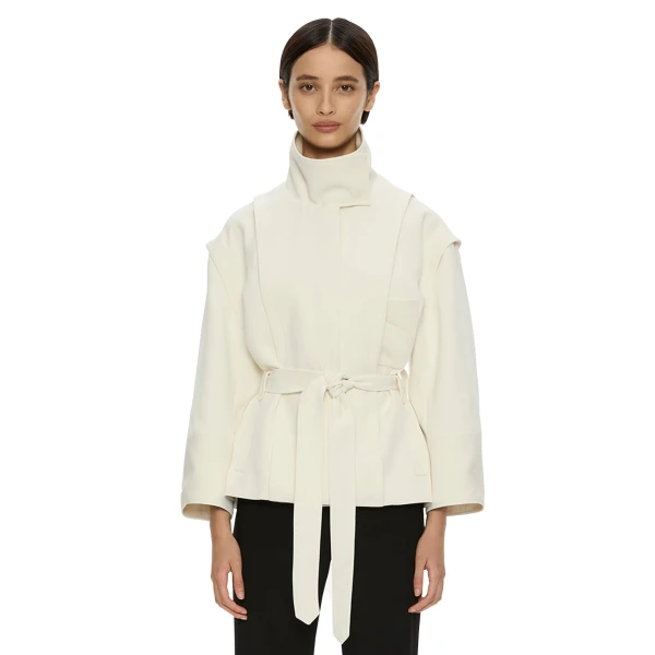 Christopher Esber Virelle Parapet Drift Jacket in Cream | Jackets | Coveti