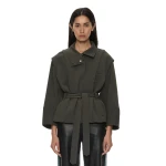 Christopher Esber Virelle Parapet Drift Jacket in Kombu Green | Jackets | Coveti