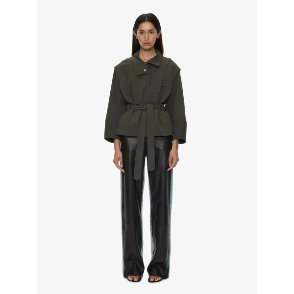 Christopher Esber Virelle Parapet Drift Jacket in Kombu Green | Jackets | Coveti