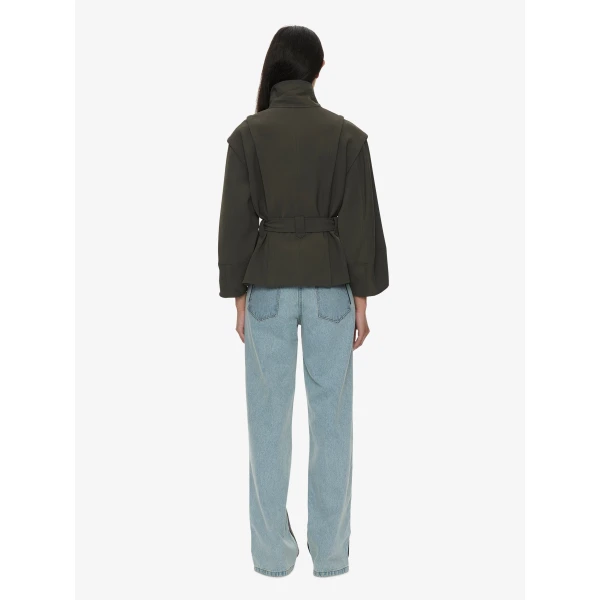 Christopher Esber Virelle Parapet Drift Jacket in Kombu Green | Jackets | Coveti