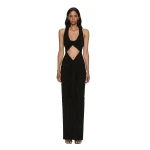 Christopher Esber Vivenda Drape Front Dress in Black | Dresses | Coveti