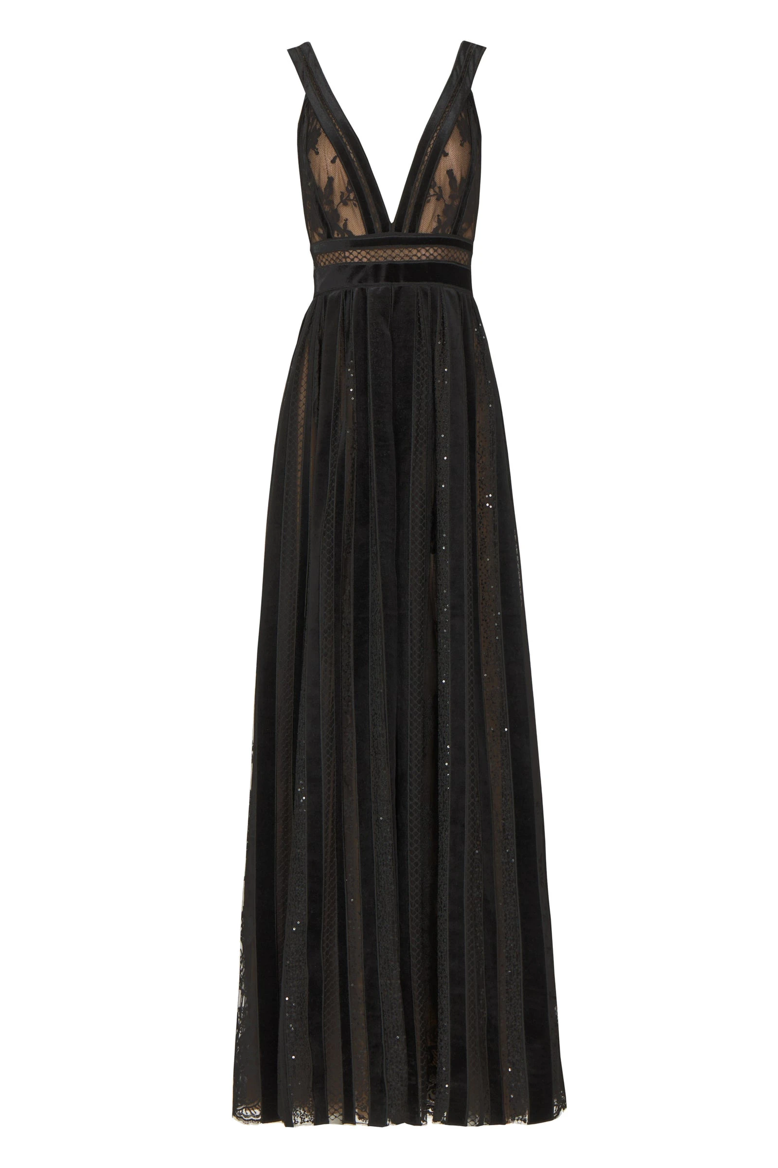 Costarellos Andrie French Lace Gown in Black Costarellos Andrie French Lace Gown in Black | Coveti