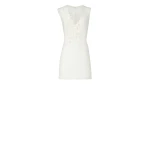 Costarellos Anora Crepe Mini Dress in Off White | Coveti
