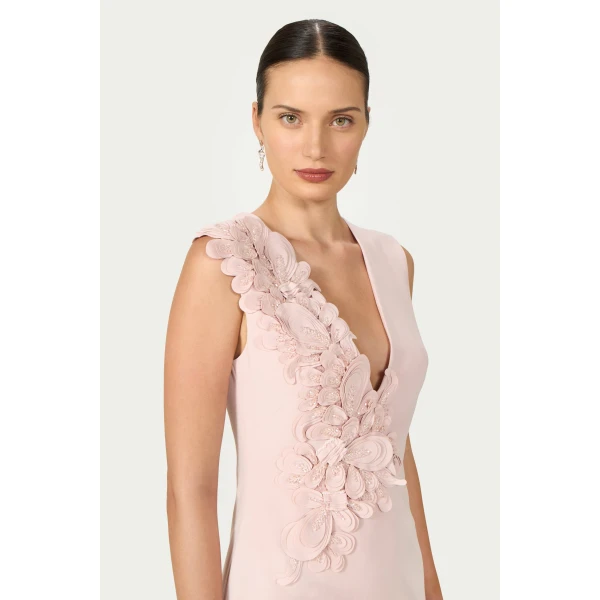 Costarellos Anora Crepe Mini Dress in Pink | Mini Dresses | Coveti