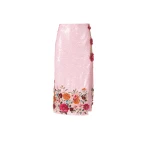 Costarellos Anora Sequin Pencil Skirt in Dusty Pink | Coveti