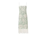 Costarellos Biona Sequined Lace Cami Dress in Grey and Green | Coveti