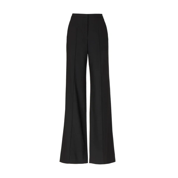 Daline Wool Tailored Wide-Leg Trousers in Black