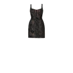 Costarellos Elitta Tulle Corset Mini Dress in Black | Coveti