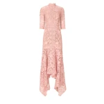 Costarellos Kalissa Guipure Lace Dress in Vintage Rose | Coveti