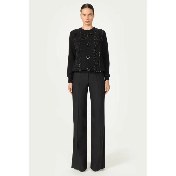 Costarellos Madley Mohair Wool Sweater in Black | Sweaters | Coveti